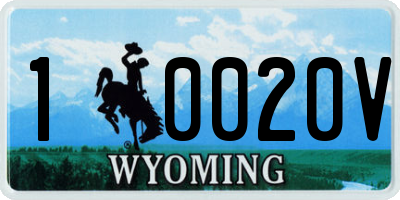 WY license plate 10020V