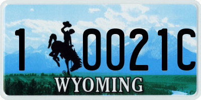 WY license plate 10021C