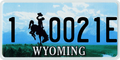 WY license plate 10021E