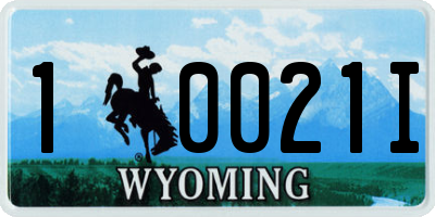 WY license plate 10021I