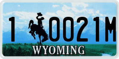 WY license plate 10021M