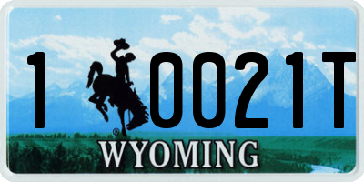 WY license plate 10021T