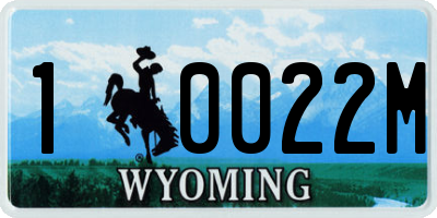 WY license plate 10022M