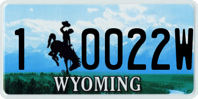 WY license plate 10022W