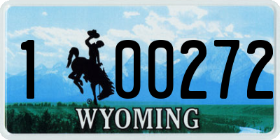 WY license plate 100272