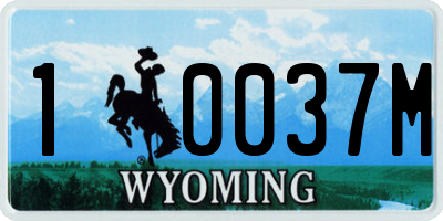 WY license plate 10037M