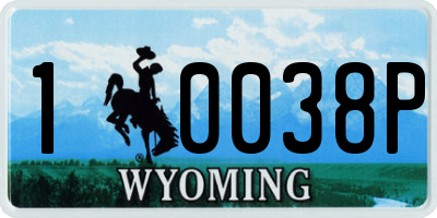 WY license plate 10038P