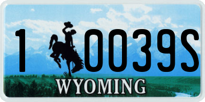 WY license plate 10039S