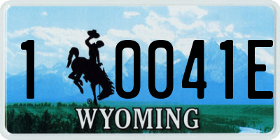 WY license plate 10041E