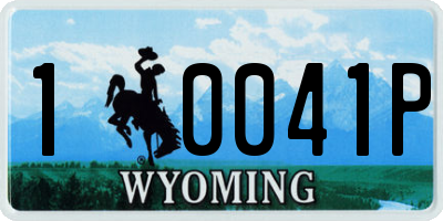 WY license plate 10041P