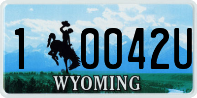 WY license plate 10042U