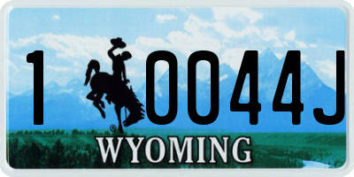 WY license plate 10044J