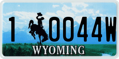 WY license plate 10044W