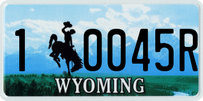 WY license plate 10045R