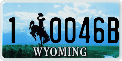 WY license plate 10046B
