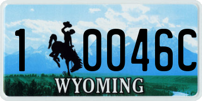 WY license plate 10046C