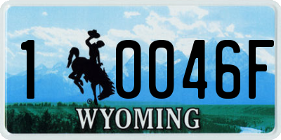 WY license plate 10046F