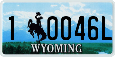WY license plate 10046L