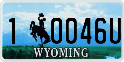 WY license plate 10046U