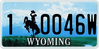 WY license plate 10046W