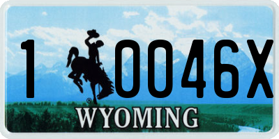 WY license plate 10046X