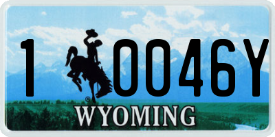 WY license plate 10046Y