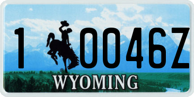 WY license plate 10046Z