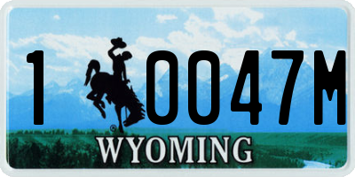 WY license plate 10047M