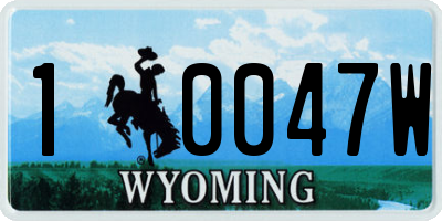 WY license plate 10047W