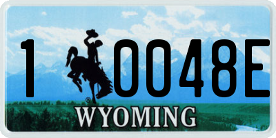 WY license plate 10048E