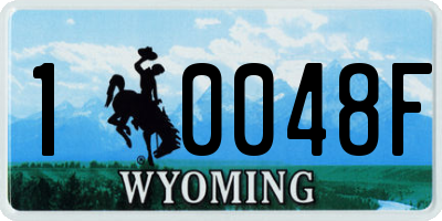 WY license plate 10048F
