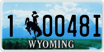 WY license plate 10048I