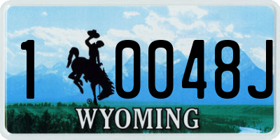 WY license plate 10048J