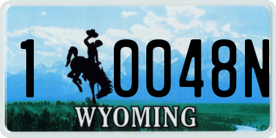 WY license plate 10048N
