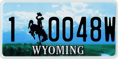 WY license plate 10048W