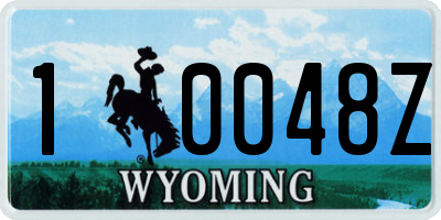 WY license plate 10048Z