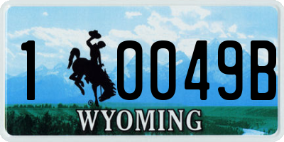 WY license plate 10049B