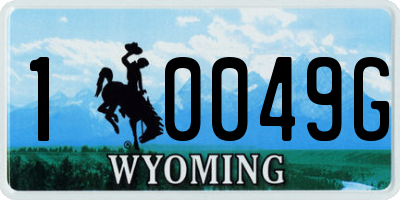 WY license plate 10049G