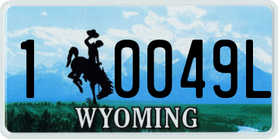WY license plate 10049L