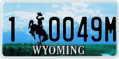 WY license plate 10049M