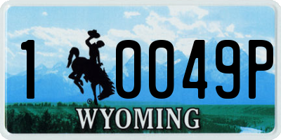 WY license plate 10049P
