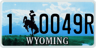 WY license plate 10049R