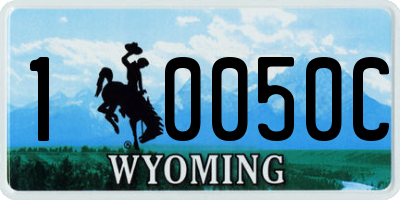 WY license plate 10050C