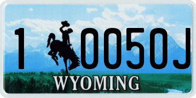 WY license plate 10050J