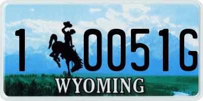 WY license plate 10051G
