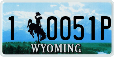 WY license plate 10051P