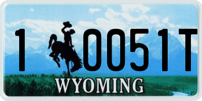 WY license plate 10051T