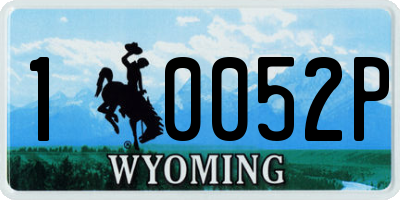WY license plate 10052P