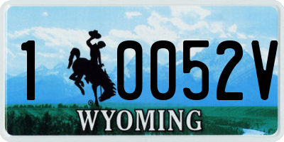 WY license plate 10052V