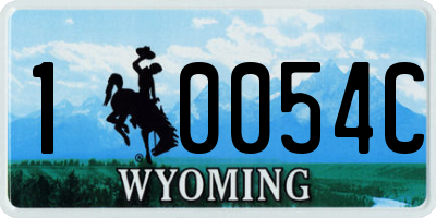 WY license plate 10054C